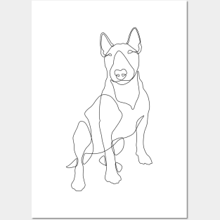 Bull Terrier Line Art Posters and Art